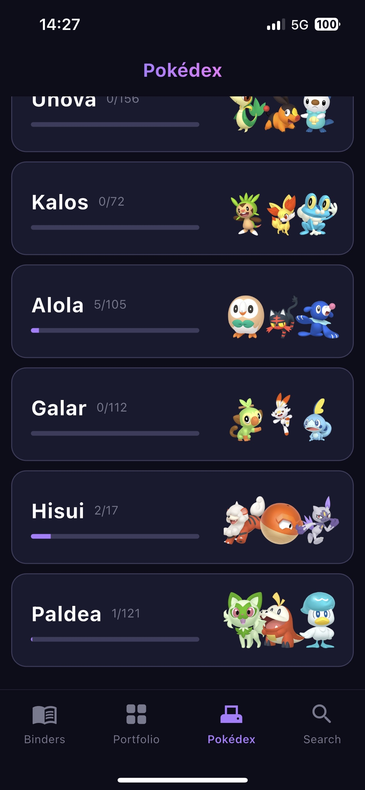 Pokemon card color matching feature
